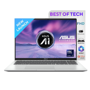 ASUS VIVOBOOK 16 (CORE ULTRA 5 125H/16GB/512 SSD/W11/MSO24/16") (X1607CA-MB142WS) SILVER LAPTOP