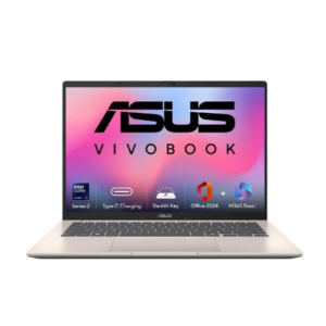 ASUS VIVOBOOK 14 (CORE ULTRA 5 225H/16GB/1TB SSD/W11/MSO24/14") (X1407CA-LY1581WS) PLATINUM GOLD LAPTOP