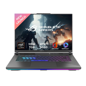 ASUS ROG STRIX G16 (RYZEN 9 8940HX/16GB/1TB SSD/W11/MSO24/ 8 RTX5060/16"/BLIT) (G614PM-S5046WS) GRAY LAPTOP