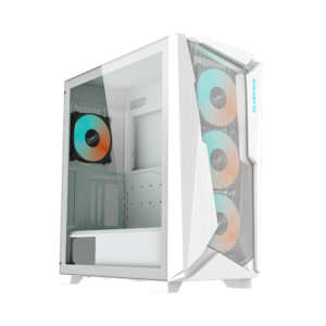 GIGABYTE C301 GLASS V2 ARGB MID TOWER CABINET – WHITE
