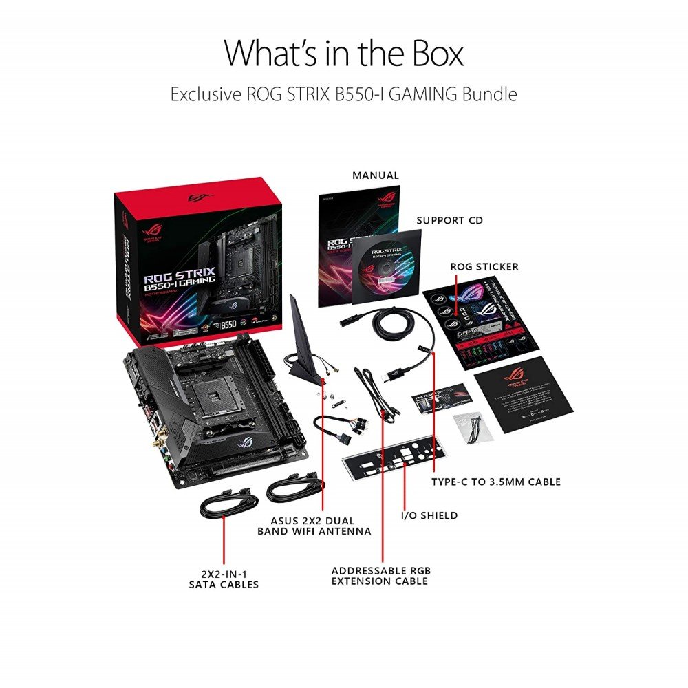 ASUS ROG STRIX B550-I GAMING WiFi MOTHERBOARD 2 ASUS ROG STRIX B550-I GAMING WiFi MOTHERBOARD