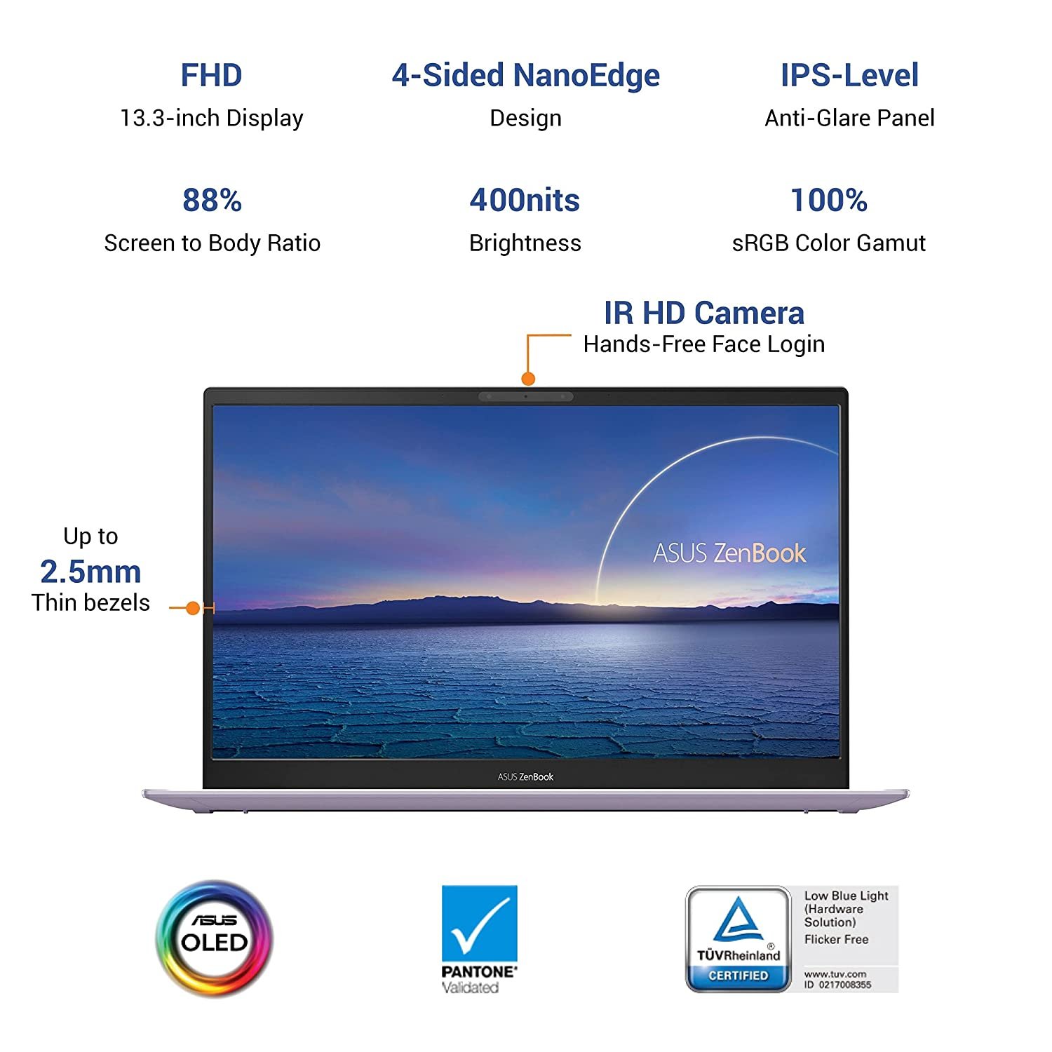 ASUS LAPTOP ZENBOOK 13” OLED CORE i7/16GB/1TB SSD/WIN 10/OFFICE