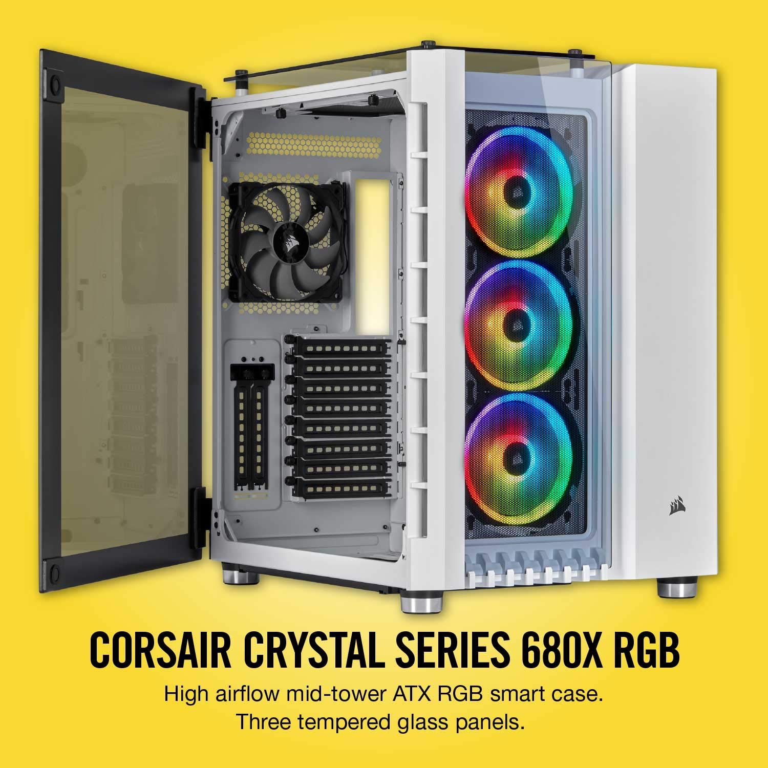 CORSAIR CRYSTAL 680X RGB CABINET (WHITE) 3