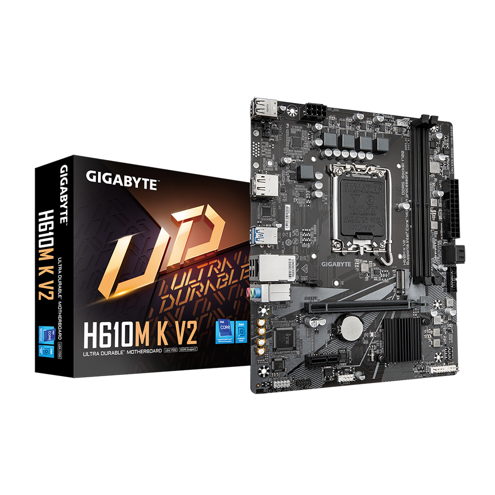 GIGABYTE H610M K V2 M-ATX MOTHERBOARD 1 GIGABYTE H610M K V2 M-ATX MOTHERBOARD