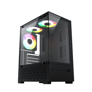 COCOSPORTS ATOM V300 PREMIUM RGB GAMING CABINET WITH TEMPERED GLASS