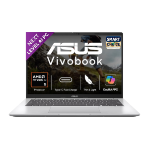 ASUS VIVOBOOK 14 (RYZEN AI 5 330/16GB/512 SSD/W11/MSO24/14") (M1407KA-LY131WS) SILVER LAPTOP