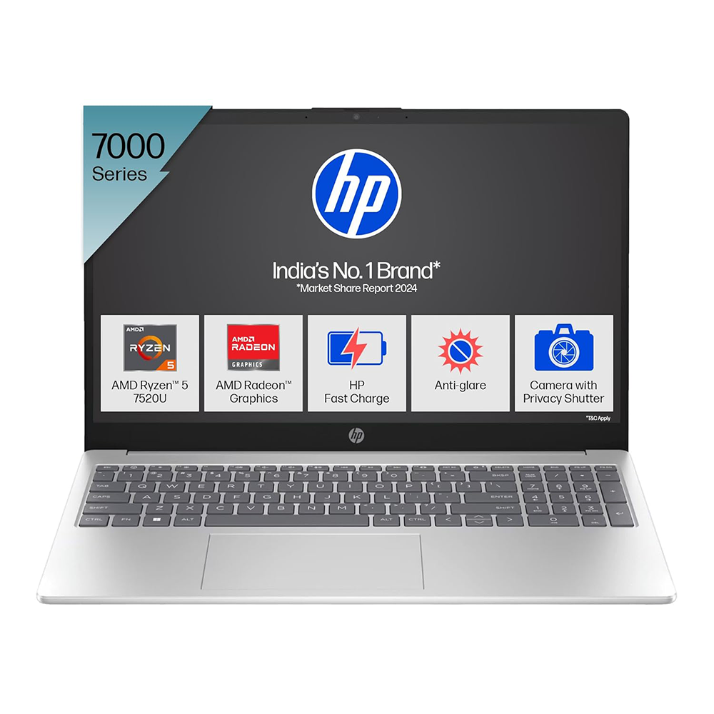 HP 15 (RYZEN 5 7520U/8GB/512 SSD/W11/MSO/15.6") (FC0155AU-9D3M9PA) LAPTOP 1 1 50