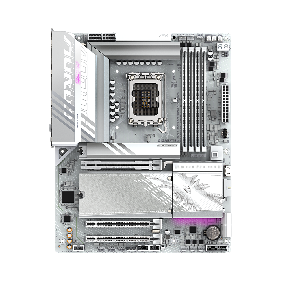GIGABYTE B860 AORUS ELITE WIFI7 ICE MOTHERBOARD 2 GIGABYTE B860 AORUS ELITE WIFI7 ICE MOTHERBOARD