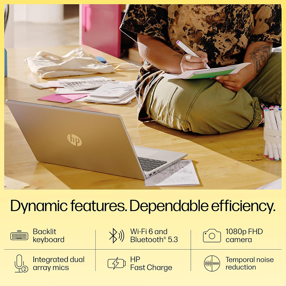 HP 15 (RYZEN 5 7520U/8GB/512 SSD/W11/MSO/15.6") (FC0155AU-9D3M9PA) LAPTOP 3 3 35