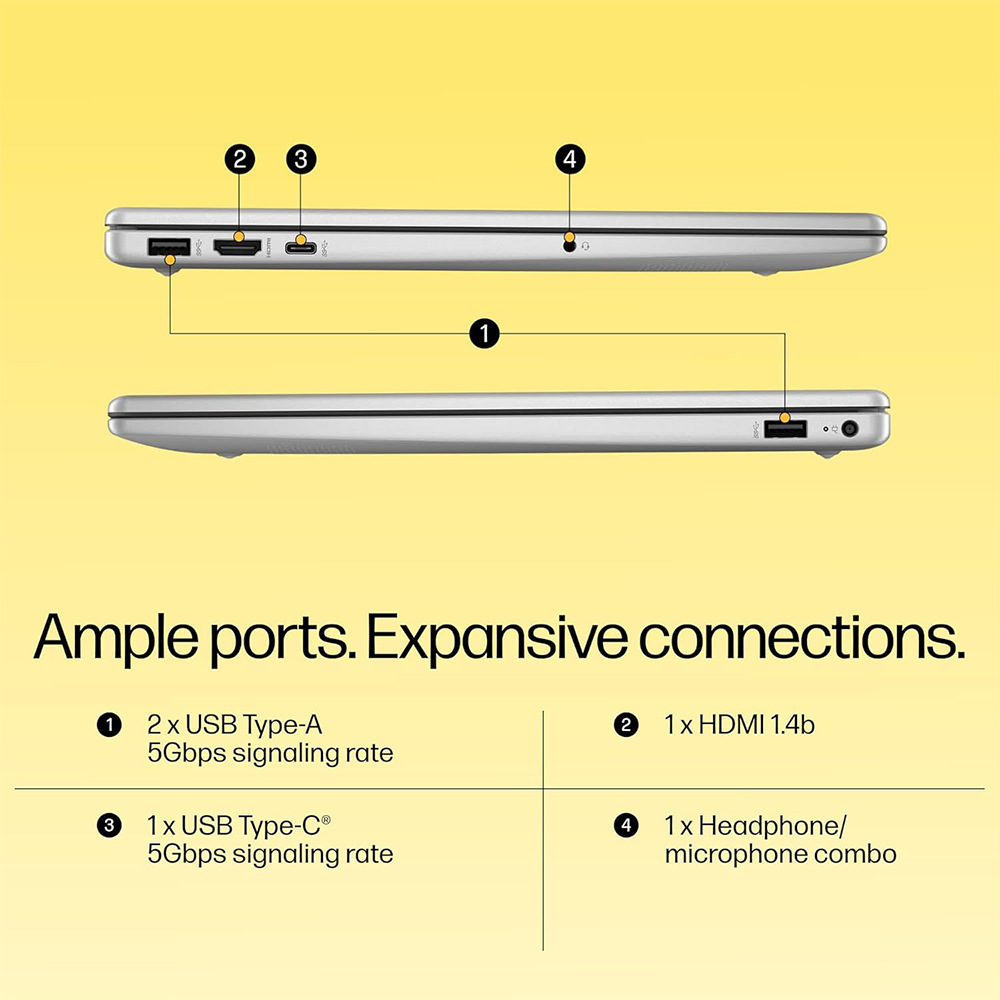HP 15 (RYZEN 5 7520U/8GB/512 SSD/W11/MSO/15.6") (FC0155AU-9D3M9PA) LAPTOP 6 6 15