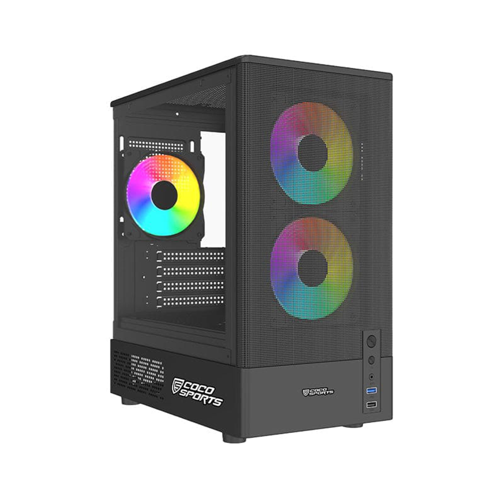 COCO SPORTS ATOM V100 RGB GAMING CABINET (MESH) 1 COCO SPORTS ATOM V100 RGB GAMING CABINET (MESH)