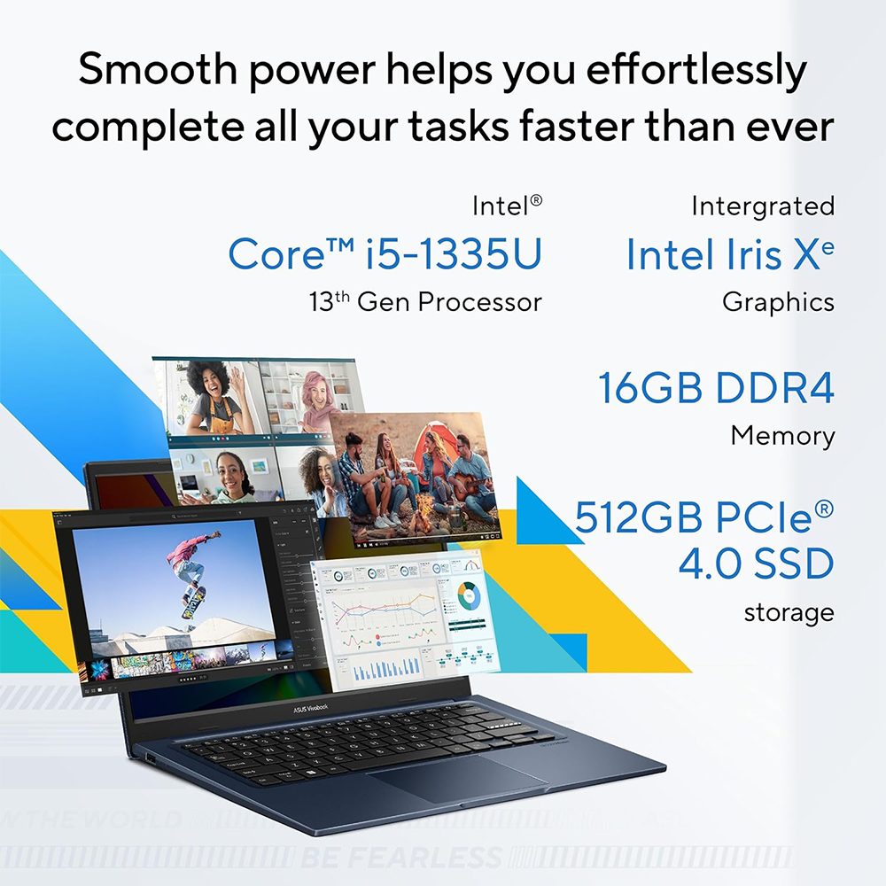 ASUS VIVOBOOK 14 (INTEL CORE I5-1335U/16GB/512 SSD/W11/MSO24/14"/BLIT) (X1404VA-NK1186WS) BLACK LAPTOP 2 ASUS VIVOBOOK 14 (INTEL CORE I5-1335U/16GB/512 SSD/W11/MSO24/14"/BLIT) (X1404VA-NK1186WS) BLACK LAPTOP