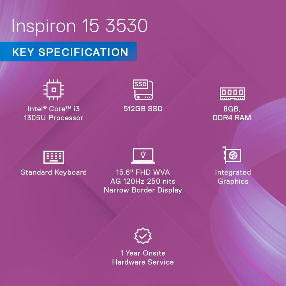 DELL INSPIRON 3530 (INTEL CORE I3-1305U/8GB/512 SSD/W11/MSO24/15.6") (OIN353010051RINB1MO) LAPTOP 2 DELL INSPIRON 3530 (INTEL CORE I3-1305U/8GB/512 SSD/W11/MSO24/15.6") (OIN353010051RINB1MO) LAPTOP