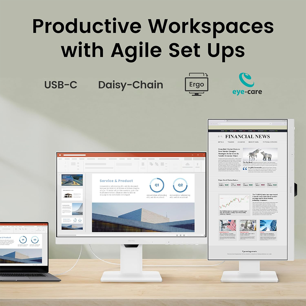 BENQ GW2786TC 27 INCH PROFESSIONAL WHITE MONITOR 3 3 5