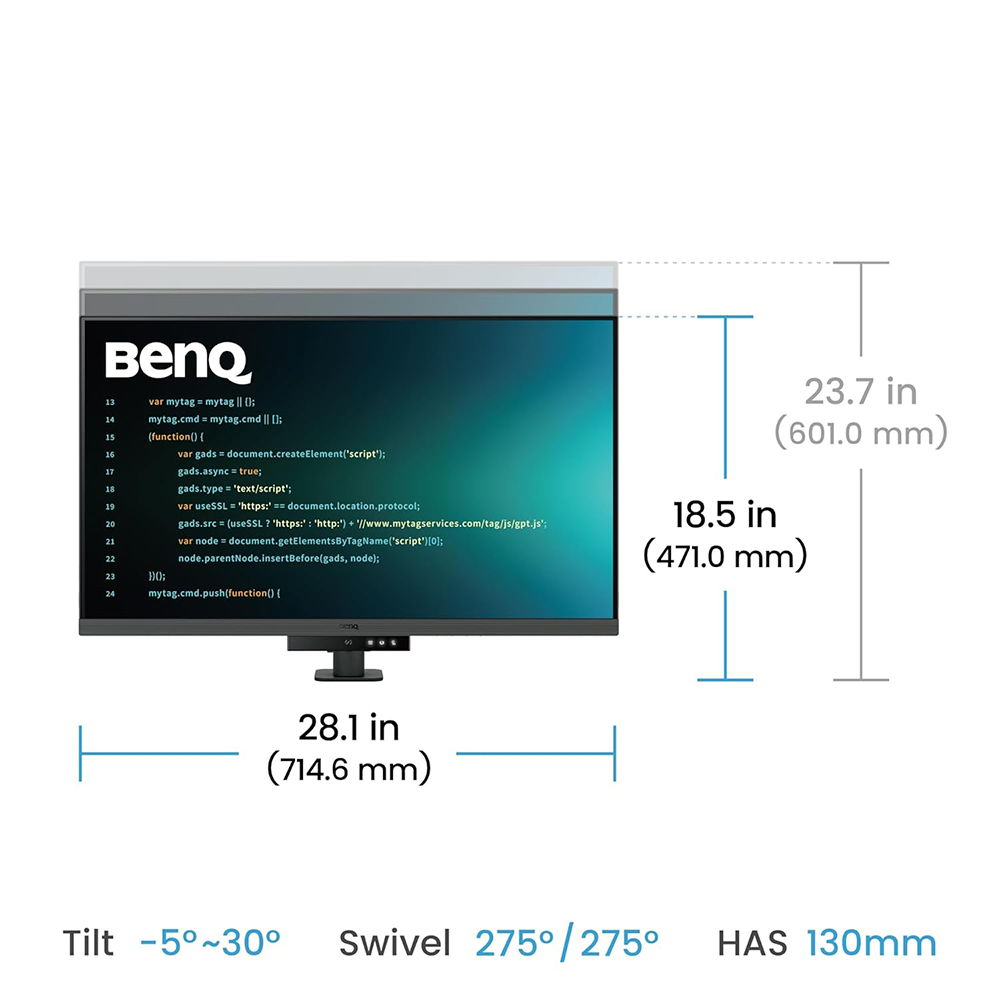 BENQ RD320UA 31.5” 4K ERGO-ARM IPS BLACK PROGRAMMING MONITOR 6 6 6