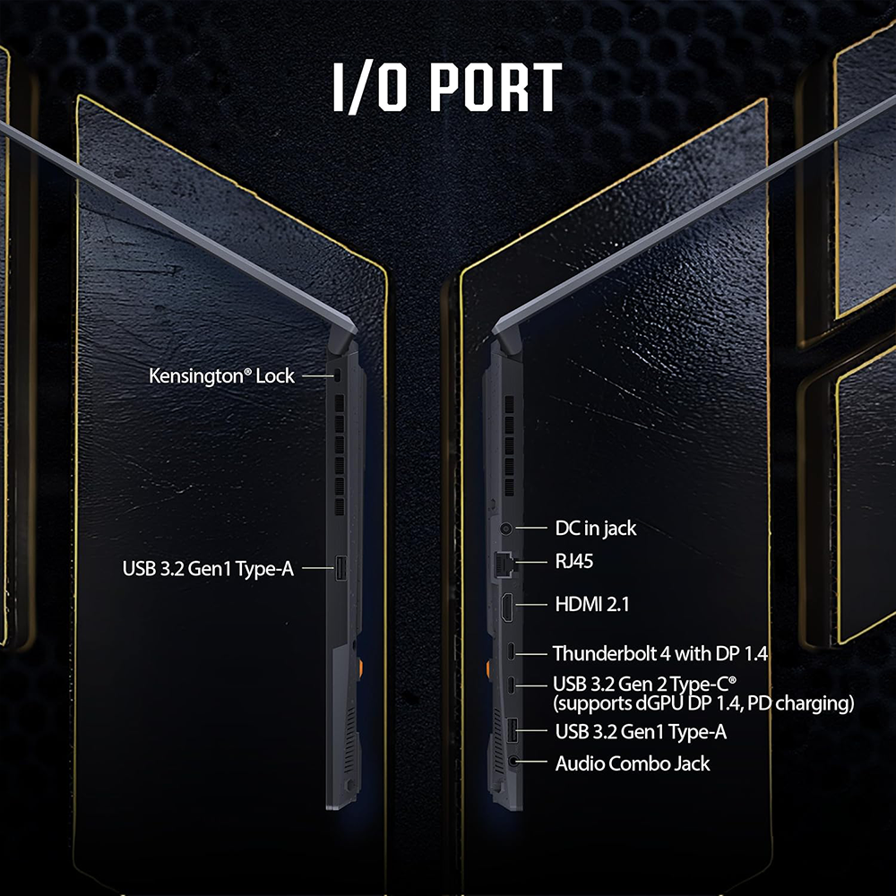 ASUS TUF GAMING (INTEL CORE 5 210H/16GB/512 SSD/W11/MSO24/ 6 RTX4050/16") (FX677VU-RL055WS) GRAY LAPTOP 5 5 2