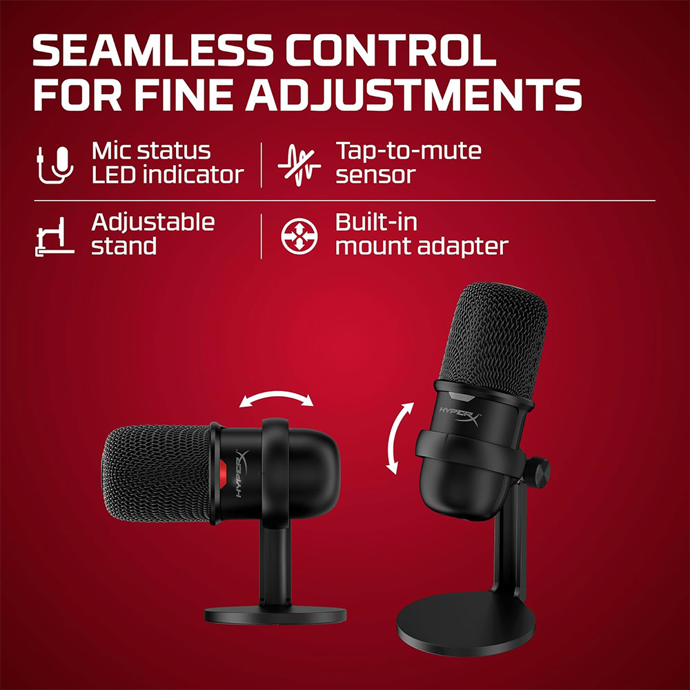 HYPERX SOLOCAST-USB CONDENSER GAMING UNIDIRECTIONAL MICROPHONE (4P5P8AA) 2 2 14