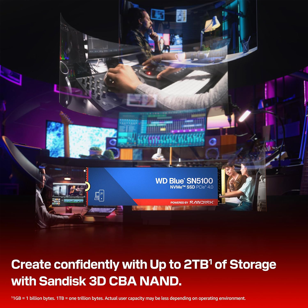 WESTERN DIGITAL BLUE SN5100 2TB M.2 NVME SSD 4 4 24