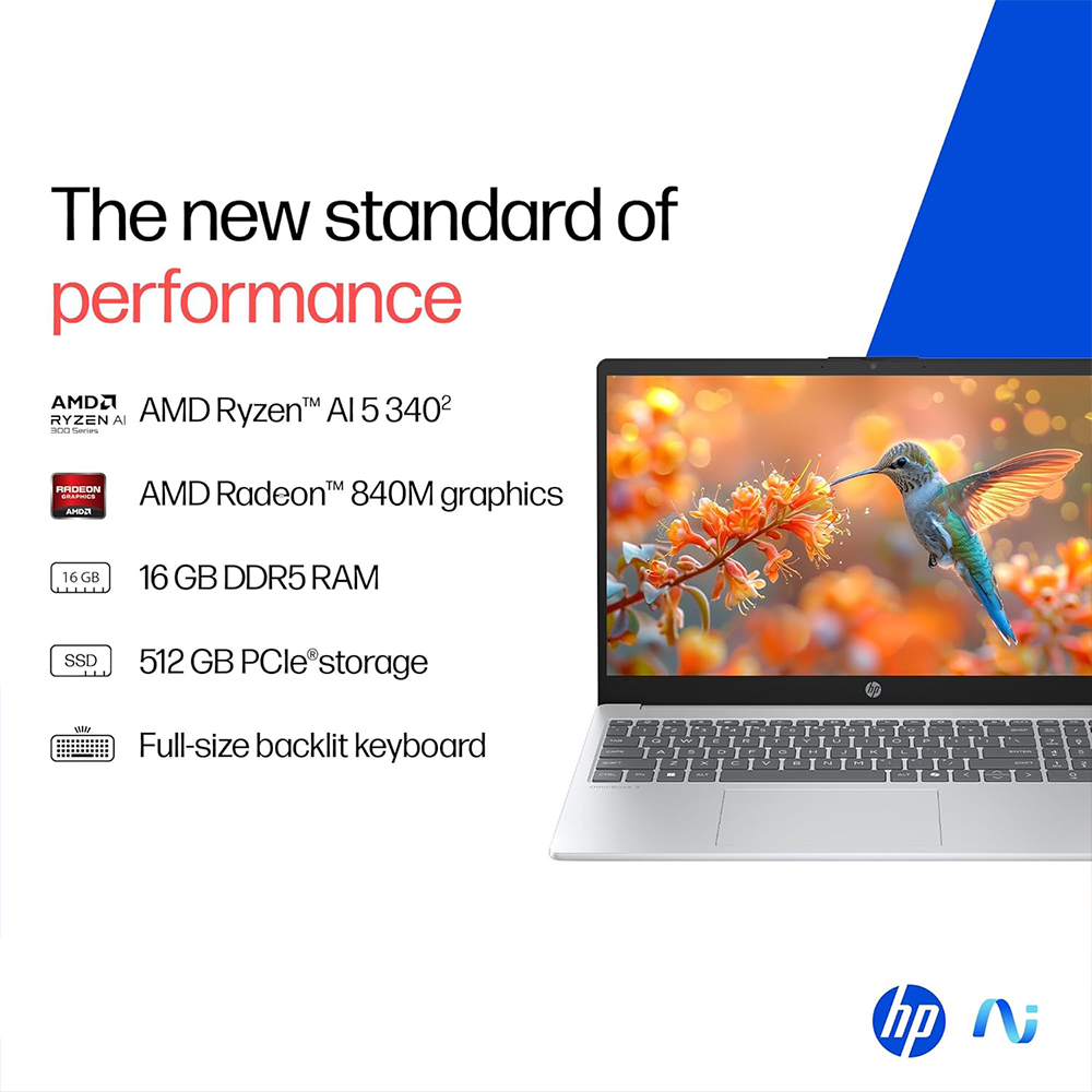 HP OMNIBOOK 3 (RYZEN AI 5 340/16GB/512 SSD/W11/MSO24/15.6") (FN0007AU-BL1W8PA) LAPTOP 3 HP OMNIBOOK 3 (RYZEN AI 5 340/16GB/512 SSD/W11/MSO24/15.6") (FN0007AU-BL1W8PA) LAPTOP