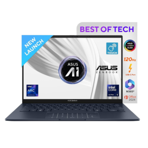 ASUS ZENBOOK 14 OLED (CORE ULTRA 5 225H/16GB/1TB SSD/W11/MSO24/ 14"/OLED/BLIT) (UX3405CA-PZ162WS) BLACK LAPTOP