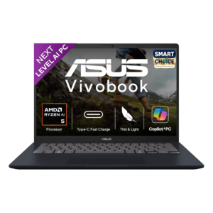 ASUS VIVOBOOK 14 (RYZEN AI 5 330/16GB/512 SSD/W11/MSO24/14") (M1407KA-LY132WS) BLUE LAPTOP