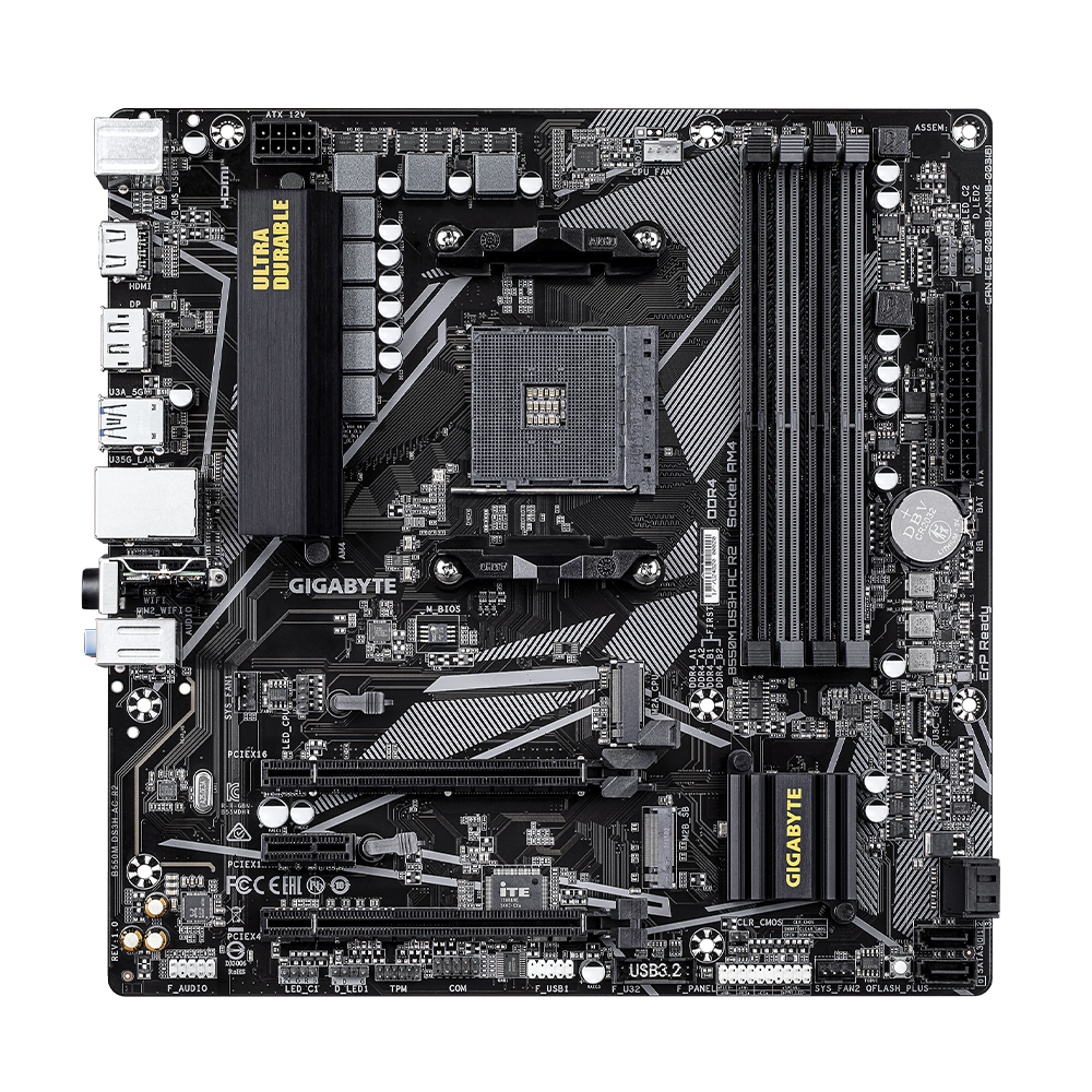GIGABYTE B550M DS3H AC R2 M-ATX MOTHERBOARD 2 GIGABYTE B550M DS3H AC R2 M-ATX MOTHERBOARD