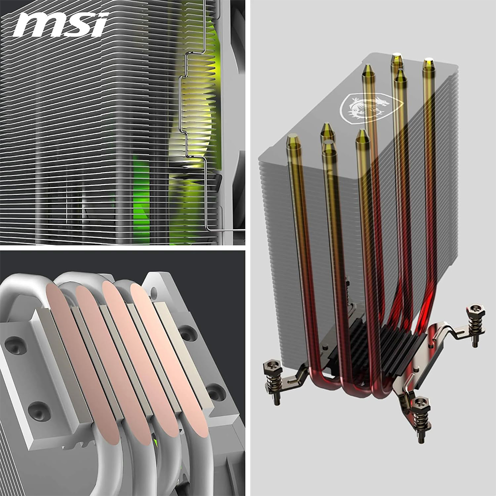 MSI MAG COREFROZR AA13 WHITE ARGB 120MM CPU AIR COOLER 3 MSI MAG COREFROZR AA13 WHITE ARGB 120MM CPU AIR COOLER
