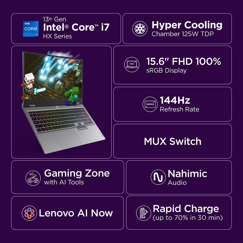 LENOVO LOQ (CORE I7-13700HX/16GB/1TB SSD/W11/MSO24/8GB RTX5050/15.6") (83JE00U7IN) LAPTOP 4 LENOVO LOQ (CORE I7-13700HX/16GB/1TB SSD/W11/MSO24/8GB RTX5050/15.6") (83JE00U7IN) LAPTOP