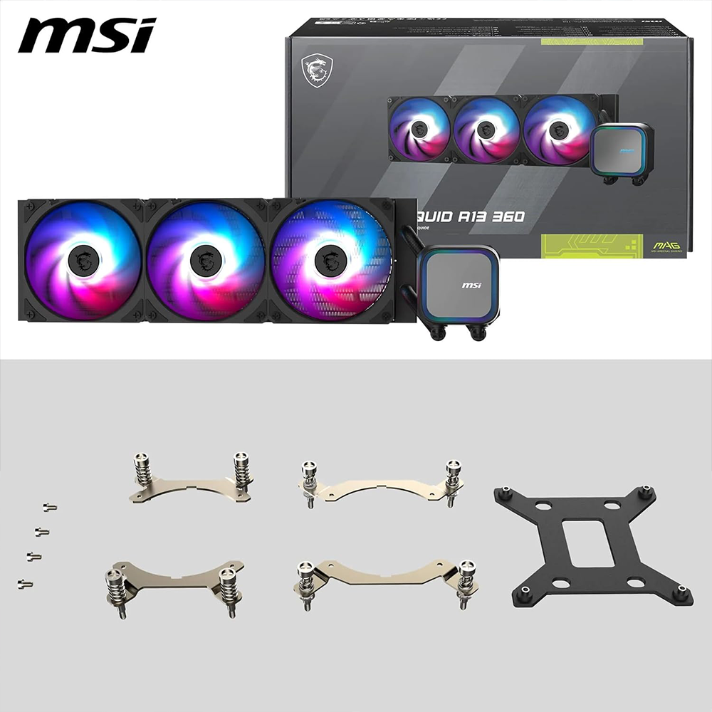 MSI MAG CORELIQUID A13 360 ARGB CPU LIQUID COOLER (BLACK) 3 MSI MAG CORELIQUID A13 360 ARGB CPU LIQUID COOLER (BLACK)