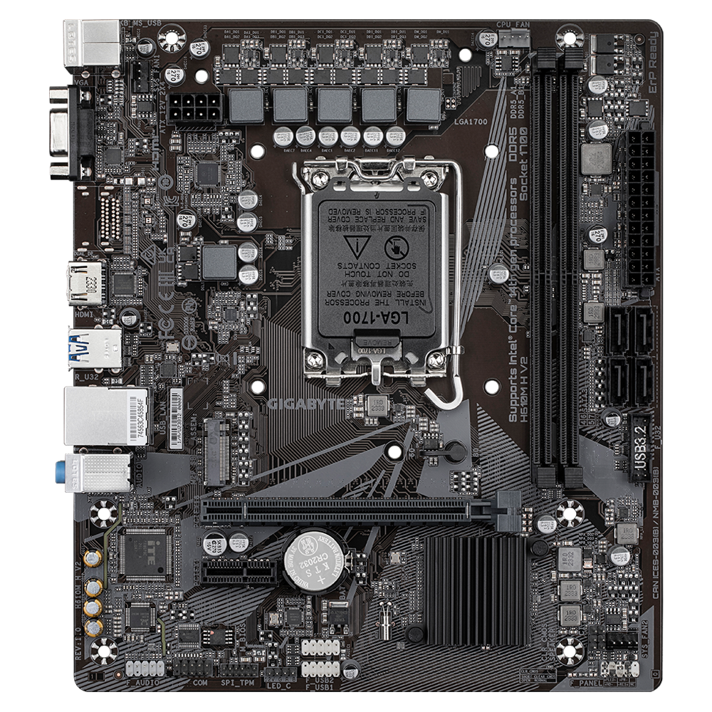 GIGABYTE H610M H V2 DDR5 MOTHERBOARD 2 GIGABYTE H610M H V2 DDR5 MOTHERBOARD