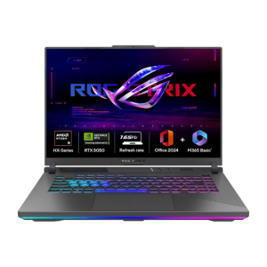ASUS ROG STRIX G16 (RYZEN 9 8940HX/16GB/1TB SSD/W11/MSO24/8GB RTX5050/16"/BLIT) (G614PH-RV073WS) GRAY LAPTOP