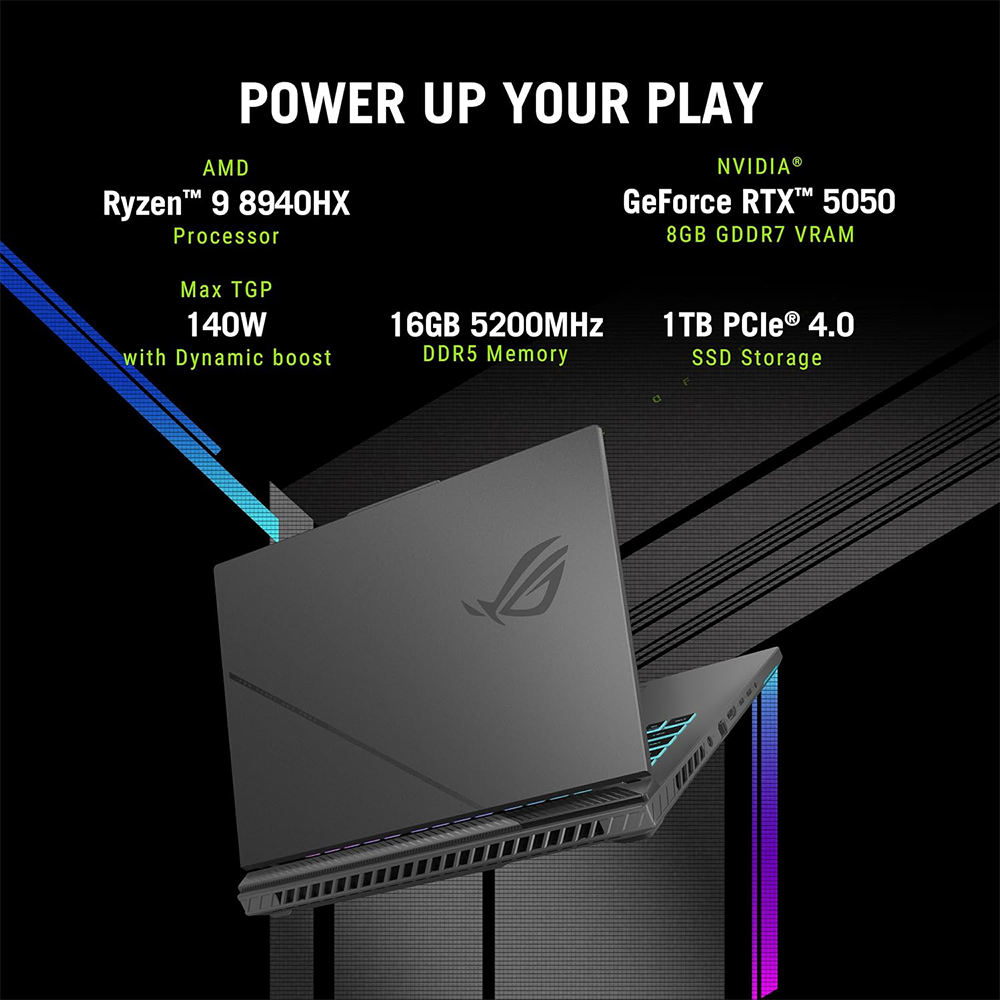ASUS ROG STRIX G16 (RYZEN 9 8940HX/16GB/1TB SSD/W11/MSO24/8GB RTX5050/16"/BLIT) (G614PH-RV073WS) GRAY LAPTOP 2 ASUS ROG STRIX G16 (RYZEN 9 8940HX/16GB/1TB SSD/W11/MSO24/8GB RTX5050/16"/BLIT) (G614PH-RV073WS) GRAY LAPTOP