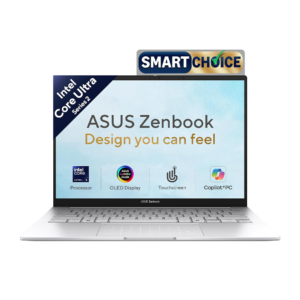 ASUS ZENBOOK 14 (CORE ULTRA 5 225H/16GB/1TB SSD/W11/MSO24/14"/TOUCH) (UX3405CA-QL1111WS) SILVER LAPTOP
