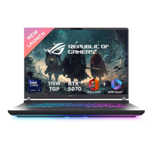 ASUS ROG STRIX G16 (CORE ULTRA 9 275HX/32GB/1TB SSD/W11/MSO24/8GB RTX5070/16"/BLIT) (G615LP-S5022WS) GRAY LAPTOP