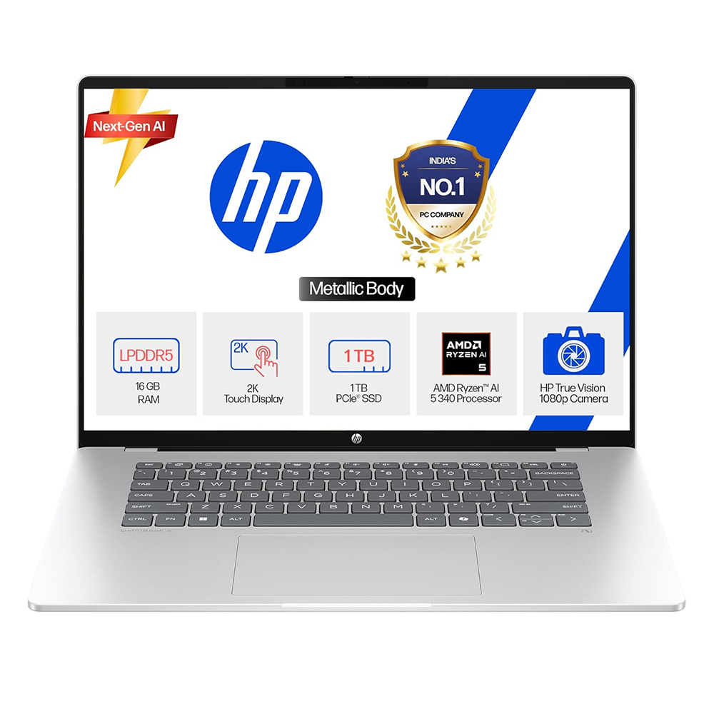 HP OMNIBOOK 5 (RYZEN AI 5 340/16GB/1TB SSD/W11/MSO24/16"/TOUCH) (AG1045AU-C20W0PA) LAPTOP 2 HP OMNIBOOK 5 (RYZEN AI 5 340/16GB/1TB SSD/W11/MSO24/16"/TOUCH) (AG1045AU-C20W0PA) LAPTOP