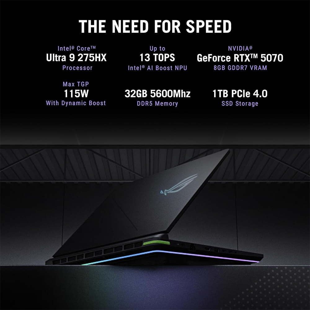 ASUS ROG STRIX G16 (CORE ULTRA 9 275HX/32GB/1TB SSD/W11/MSO24/8GB RTX5070/16"/BLIT) (G615LP-S5022WS) GRAY LAPTOP 2 ASUS ROG STRIX G16 (CORE ULTRA 9 275HX/32GB/1TB SSD/W11/MSO24/8GB RTX5070/16"/BLIT) (G615LP-S5022WS) GRAY LAPTOP