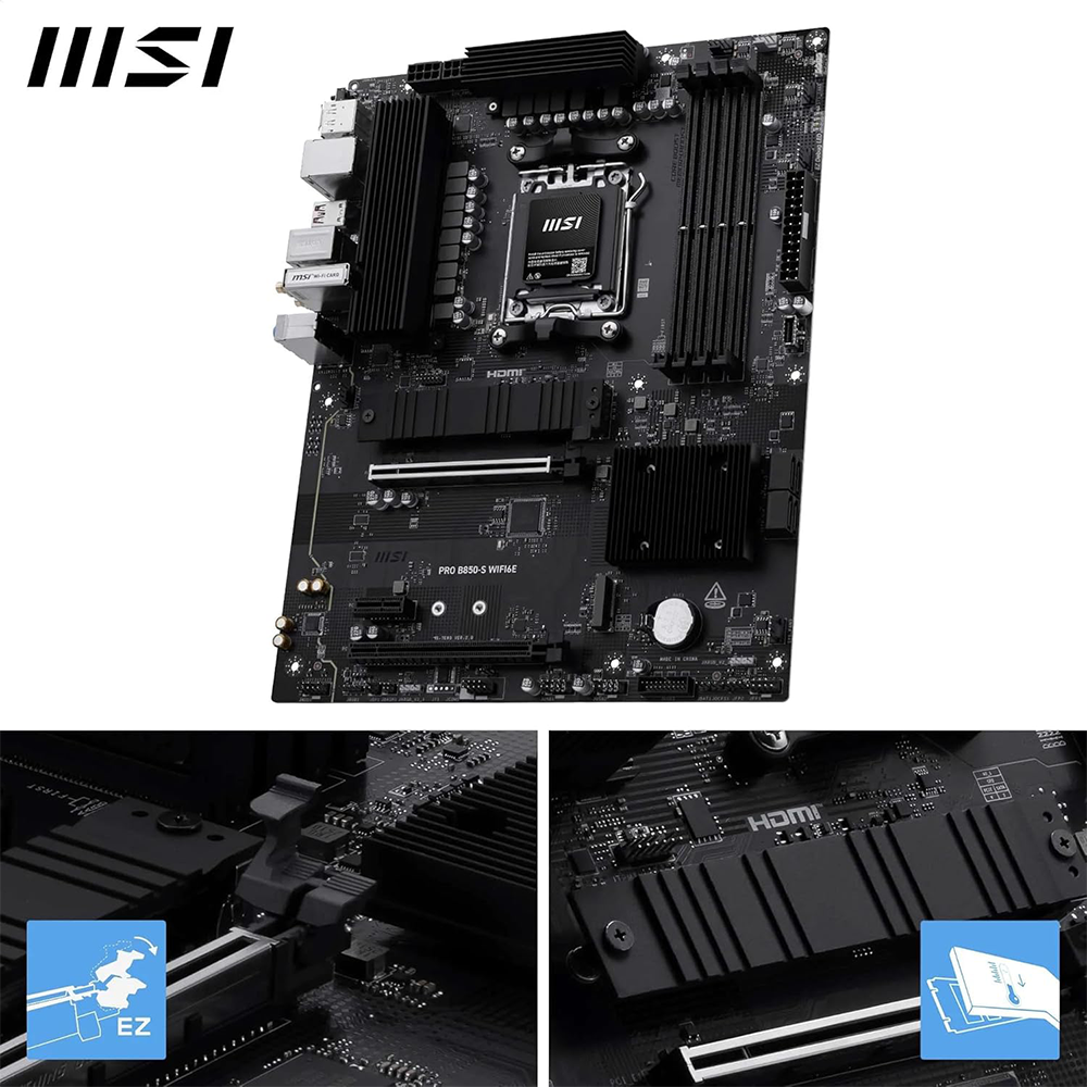 MSI PRO B850-S WIFI6E ATX MOTHERBOARD 3 MSI PRO B850-S WIFI6E ATX MOTHERBOARD