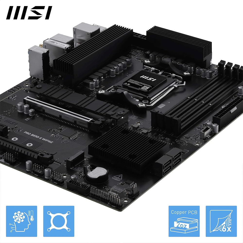 MSI PRO B850-S WIFI6E ATX MOTHERBOARD 4 MSI PRO B850-S WIFI6E ATX MOTHERBOARD