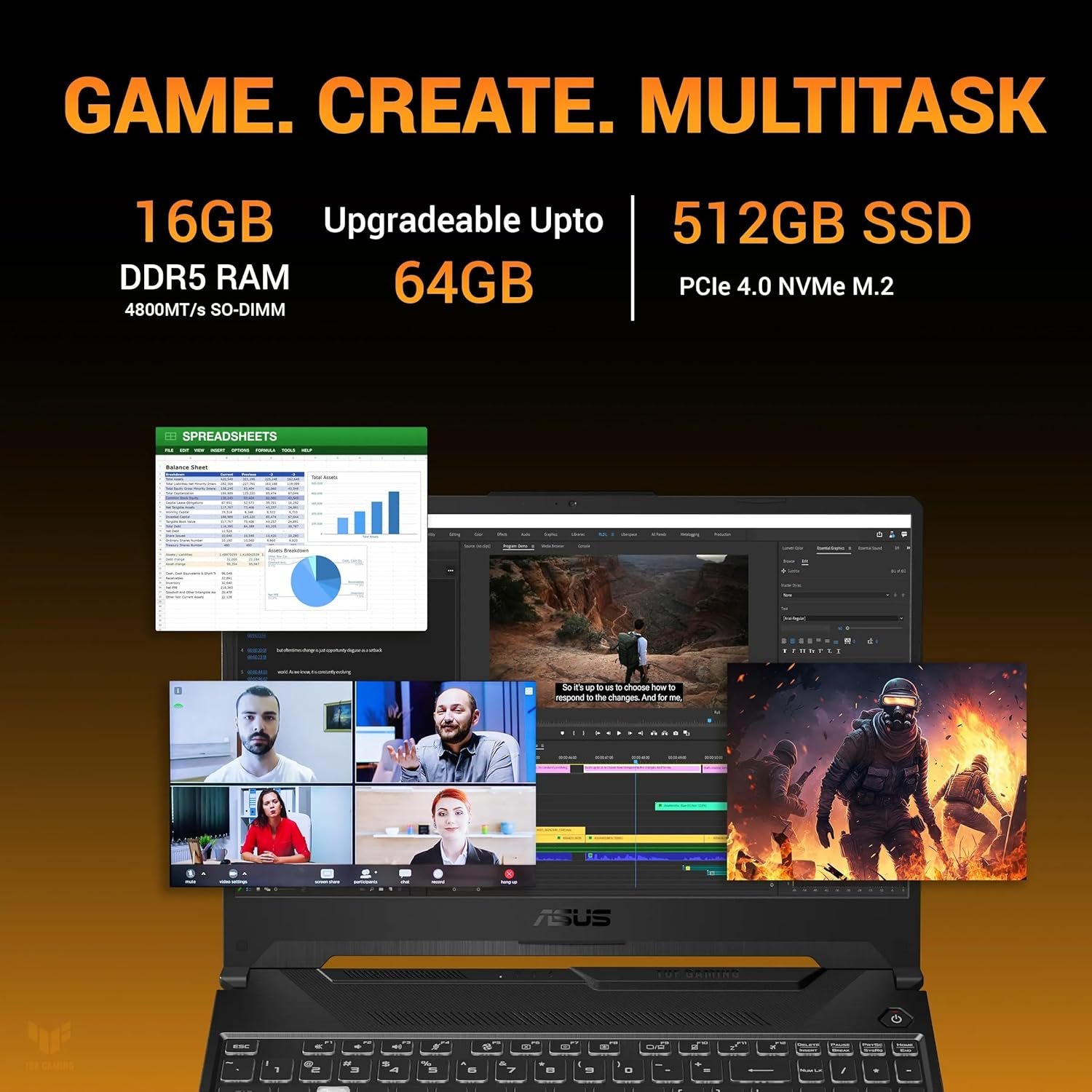 ASUS TUF GAMING A15 (RYZEN 7 170H/16GB/512 SSD/W11/MSO24/ 4 RTX3050/15.6"/BLIT) (FA506NCQ-HN007WS) BLACK LAPTOP 4 ASUS TUF GAMING A15 (RYZEN 7 170H/16GB/512 SSD/W11/MSO24/ 4 RTX3050/15.6"/BLIT) (FA506NCQ-HN007WS) BLACK LAPTOP