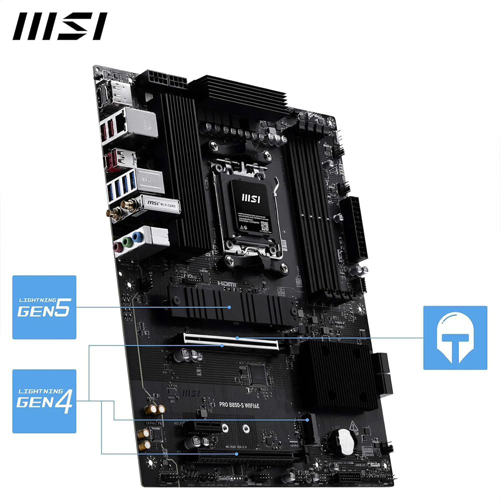 MSI PRO B850-S WIFI6E ATX MOTHERBOARD 5 MSI PRO B850-S WIFI6E ATX MOTHERBOARD