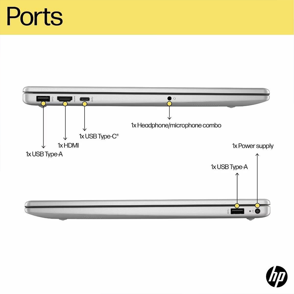 HP 15 (CORE 5 120U/16GB/512 SSD/W11/MSO24/15.6") (FD0682TU-C27FBPA) LAPTOP 6 HP 15 (CORE 5 120U/16GB/512 SSD/W11/MSO24/15.6") (FD0682TU-C27FBPA) LAPTOP