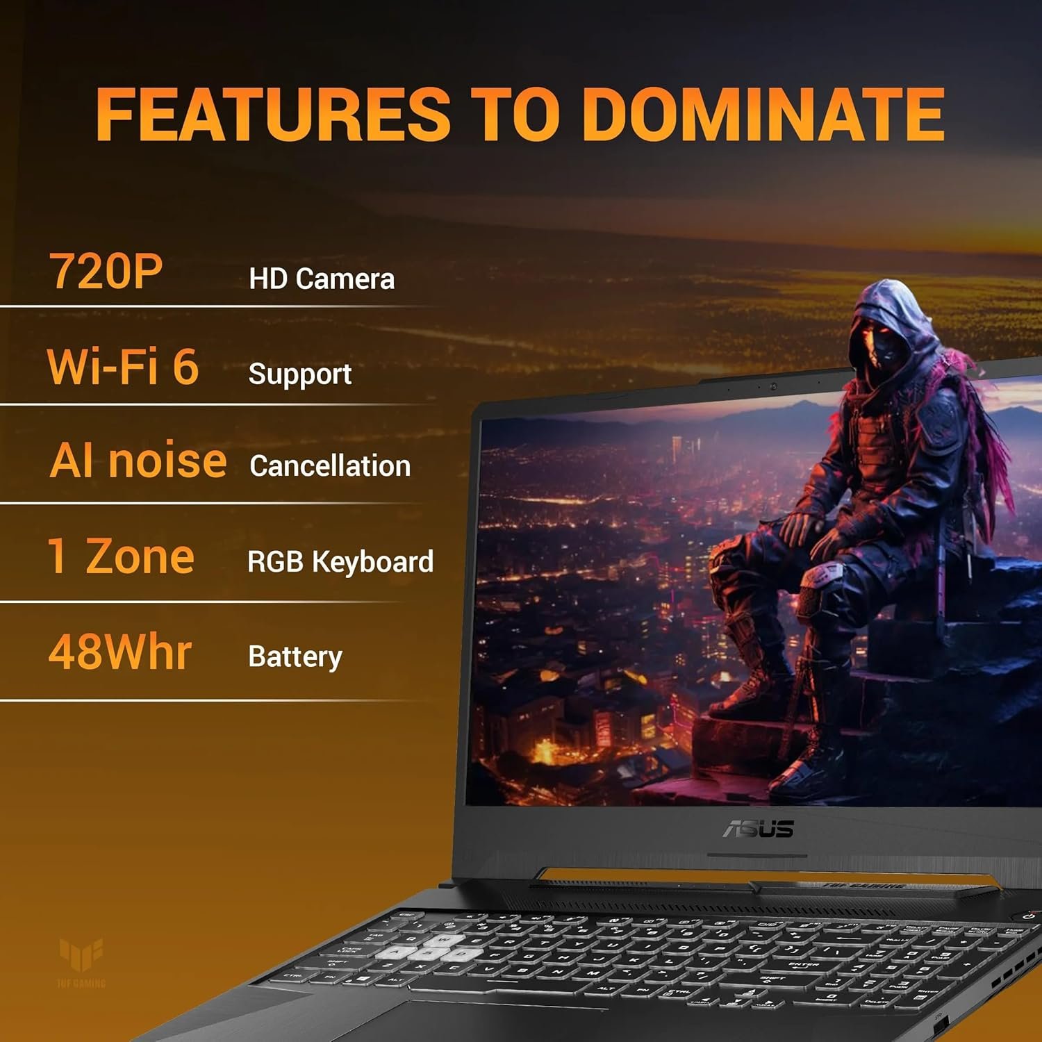 ASUS TUF GAMING A15 (RYZEN 7 170H/16GB/512 SSD/W11/MSO24/ 4 RTX3050/15.6"/BLIT) (FA506NCQ-HN007WS) BLACK LAPTOP 6 ASUS TUF GAMING A15 (RYZEN 7 170H/16GB/512 SSD/W11/MSO24/ 4 RTX3050/15.6"/BLIT) (FA506NCQ-HN007WS) BLACK LAPTOP