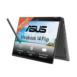 ASUS VIVOBOOK 14 FLIP (CORE ULTRA 7 256V/16GB/512 SSD/W11/MSO24/14"/OLED/TOUCH) (TP3407SA-SG184WS) GRAY LAPTOP