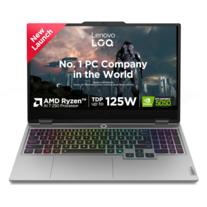 LENOVO LOQ (RYZEN 7 250/16GB/512 SSD/W11/MSO24/8GB RTX5050/15.6"/BLIT) (83JG00H0IN) LAPTOP