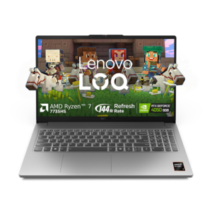 LENOVO LOQ (RYZEN 7 7735HS/16GB/512 SSD/W11/MSO24/6GB RTX4050/15.6") (83S000FWIN) LAPTOP