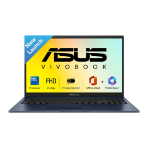 ASUS VIVOBOOK 15 (CORE 3 100U/8GB/512 SSD/W11/MSO24/15.6") (X1504VAP-IN006WS) BLACK LAPTOP