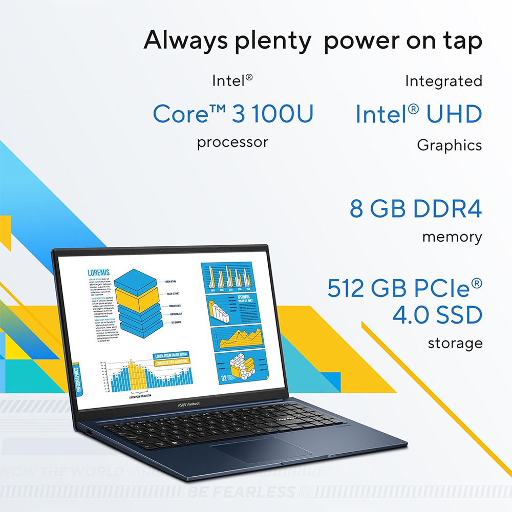 ASUS VIVOBOOK 15 (CORE 3 100U/8GB/512 SSD/W11/MSO24/15.6") (X1504VAP-IN006WS) BLACK LAPTOP 2 ASUS VIVOBOOK 15 (CORE 3 100U/8GB/512 SSD/W11/MSO24/15.6") (X1504VAP-IN006WS) BLACK LAPTOP