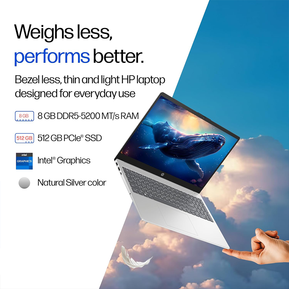 HP 15 (CORE 3 100U/8GB/512 SSD/W11/MSO24/15.6") (FD0883TU-D0NZ5PA) LAPTOP 3 HP 15 (CORE 3 100U/8GB/512 SSD/W11/MSO24/15.6") (FD0883TU-D0NZ5PA) LAPTOP