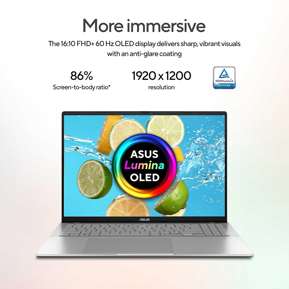 ASUS VIVOBOOK S16 (CORE ULTRA 5 325/16GB/512 SSD/W11/MSO24/16"/OLED) (S3607AA-SH087WS) SILVER LAPTOP 5 ASUS VIVOBOOK S16 (CORE ULTRA 5 325/16GB/512 SSD/W11/MSO24/16"/OLED) (S3607AA-SH087WS) SILVER LAPTOP