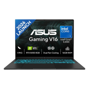 ASUS GAMING V16 (CORE 5 210H/16GB/512 SSD/W11/MSO24/ 8 RTX5050/16") (V3607VH-TK154WS) BLACK LAPTOP